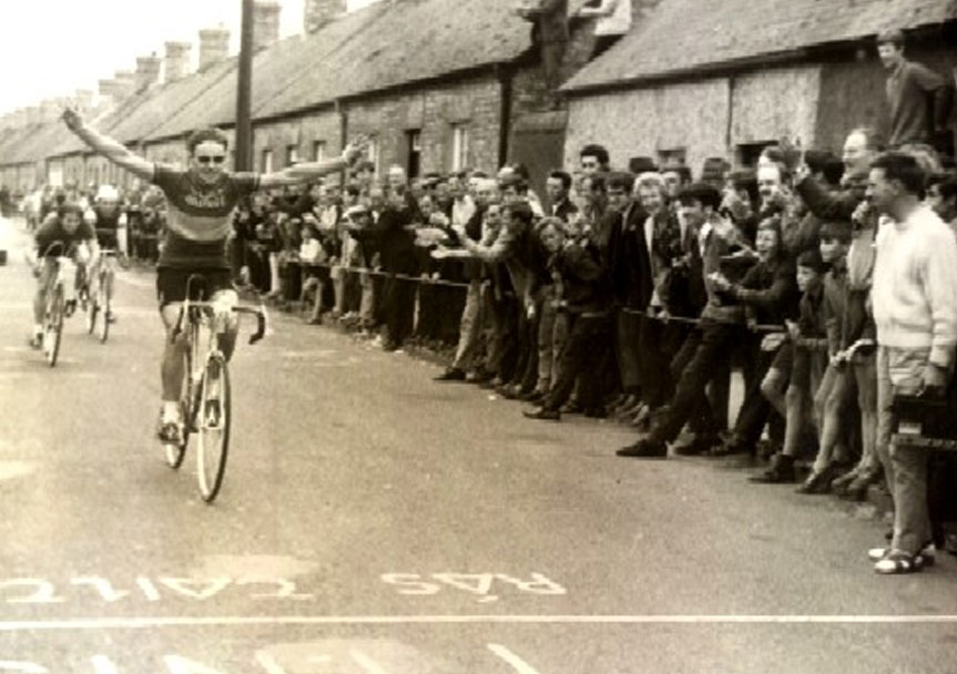 Mike O'Donoghue wins Stage 7, 1965 Clonmel to his home town Carlow.